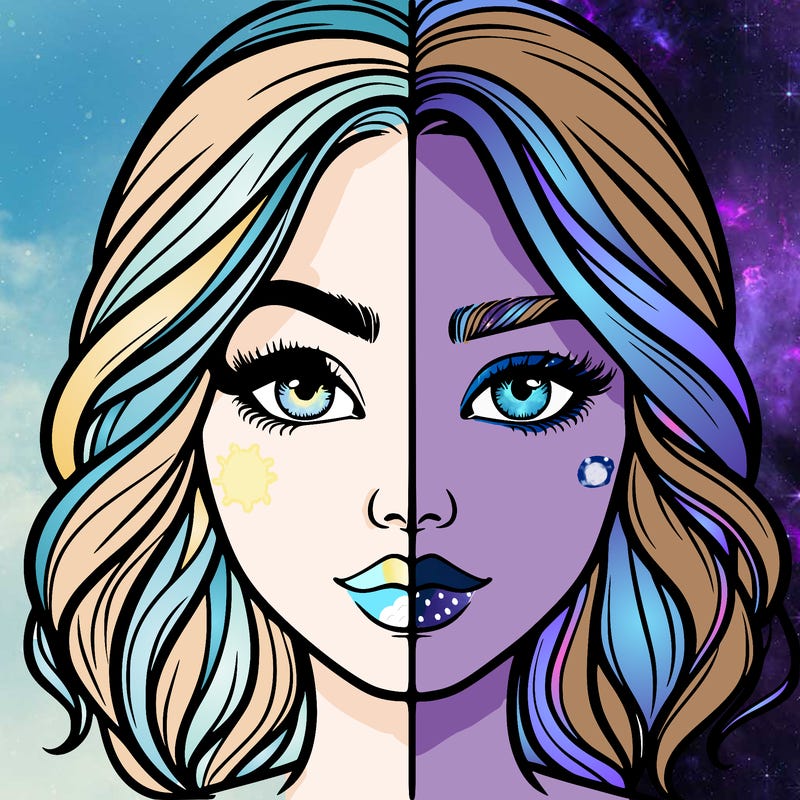 realistic girl split half