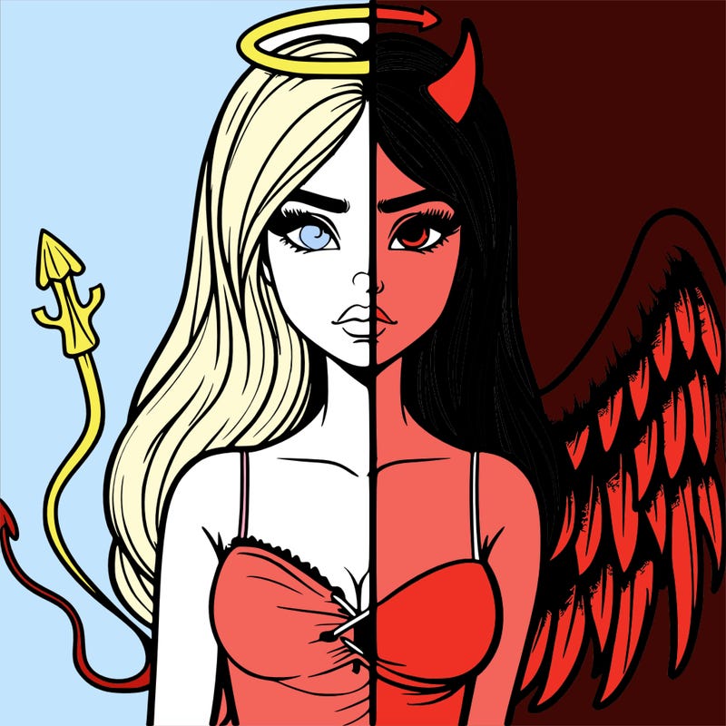 devil vs angel realistic girl