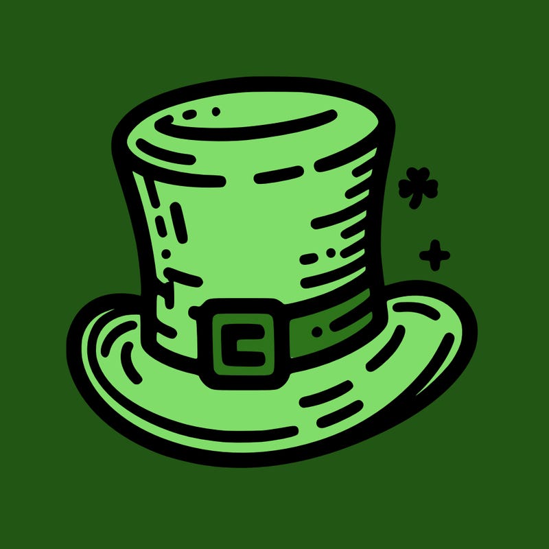 st patrick hat with thin lines