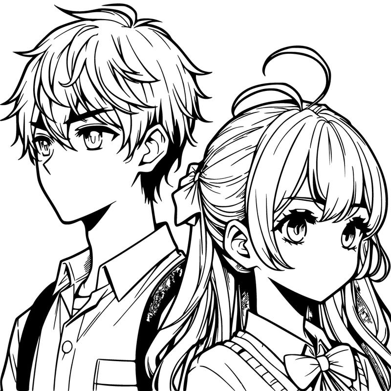 manga boy and girl