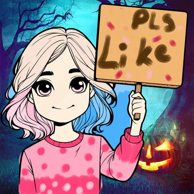 realistic girl holding up a sign