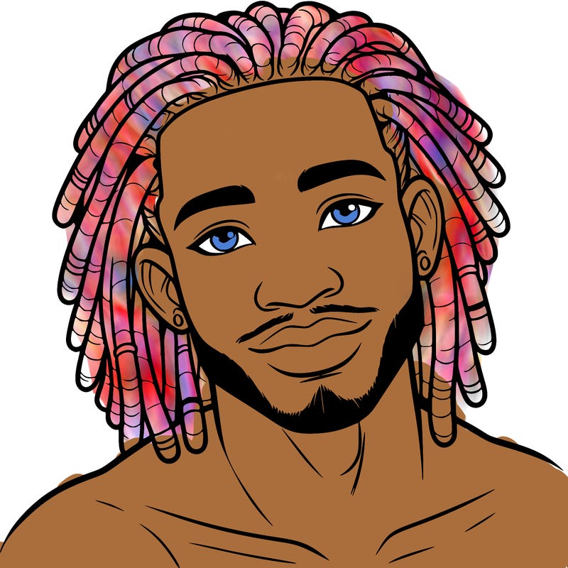beautiful african american man with dreads