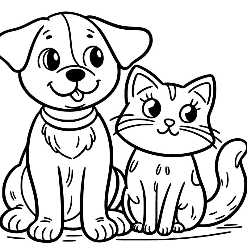 a dog and  cat cute
