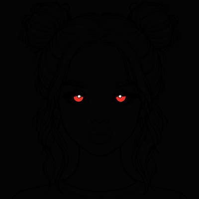 realistic girl with two buns in hair and lips