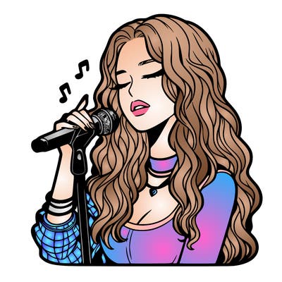 realistic female singer