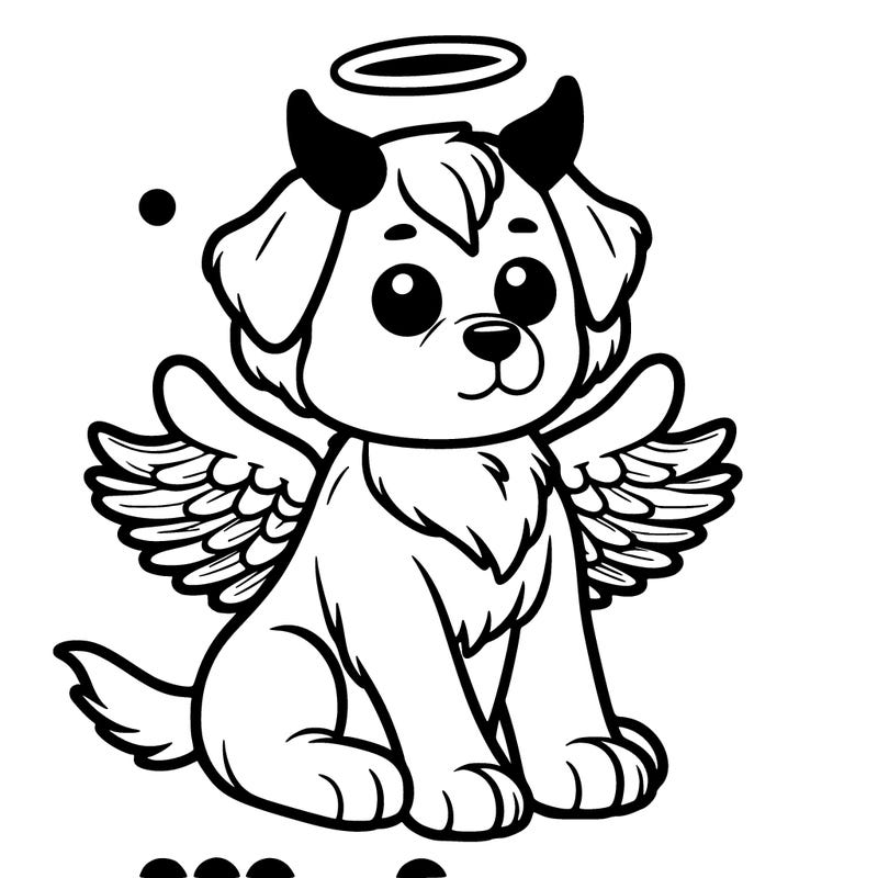 an alcorn puppy with wings and a horn and it’s cute. i’ll go to a retriever puppy.