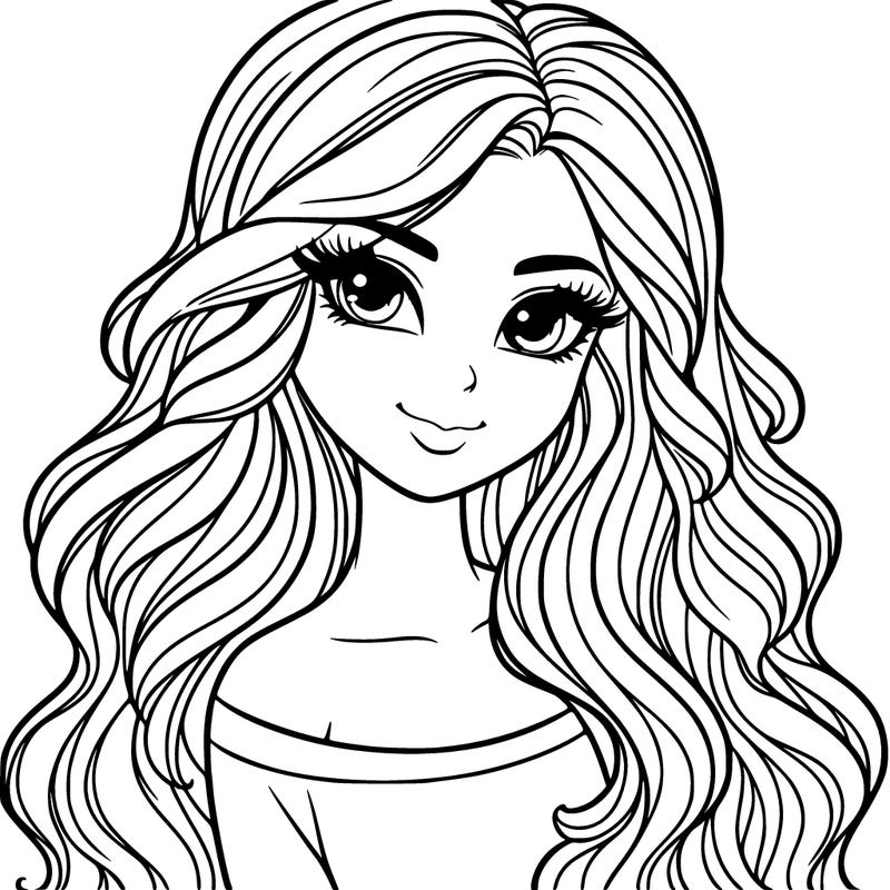 beautiful girl with gorgeous hair