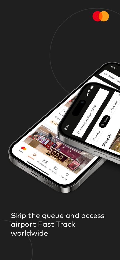 Pantalla de la aplicación Mastercard Travel Pass mostrando la función de acceso rápido en el aeropuerto