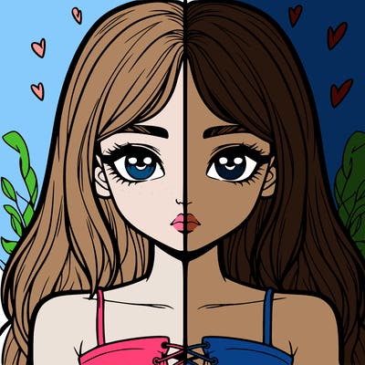 realistic girl split