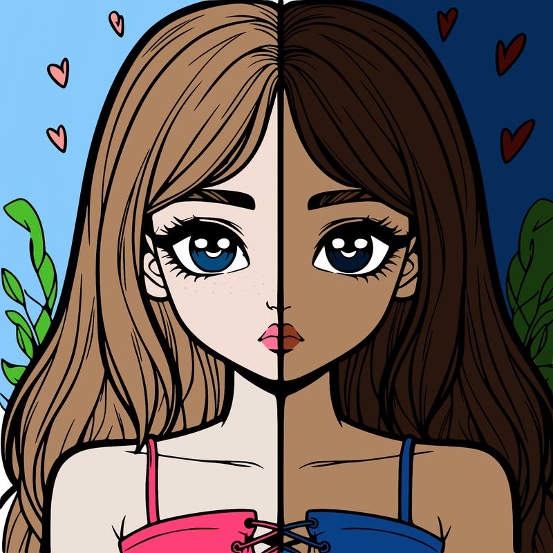 realistic girl split