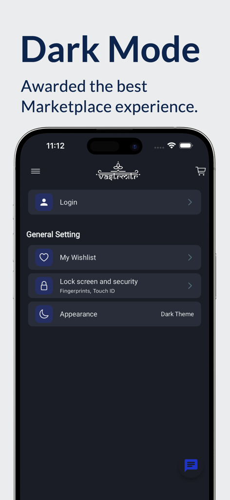 VastrMitr: Bulk, Wholesale App - VastrMitr app settings screen in dark mode