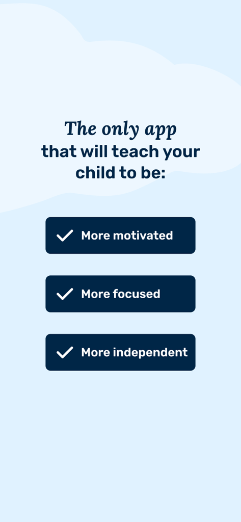 Joon: Kids ADHD Chore Tracker - Promotional screen highlighting that Joon helps children become more motivated focused and independent
