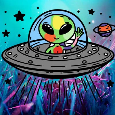 alien in a ufo