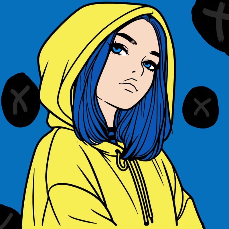 a realistic girl in a hoodie