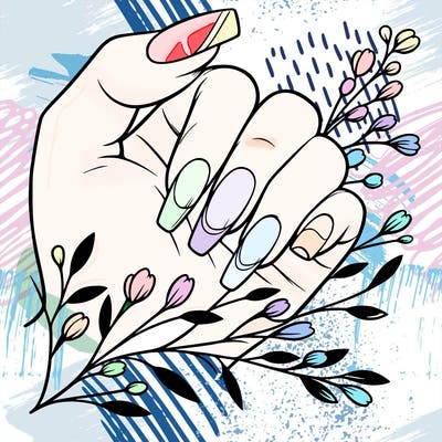 nails with french tip