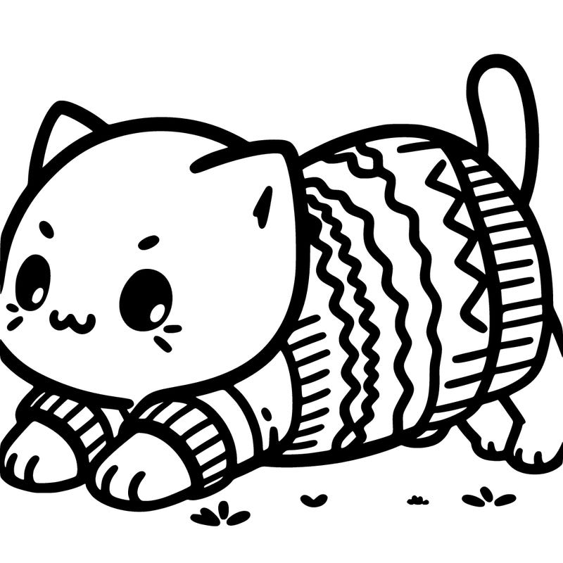 pushed cat with sweater