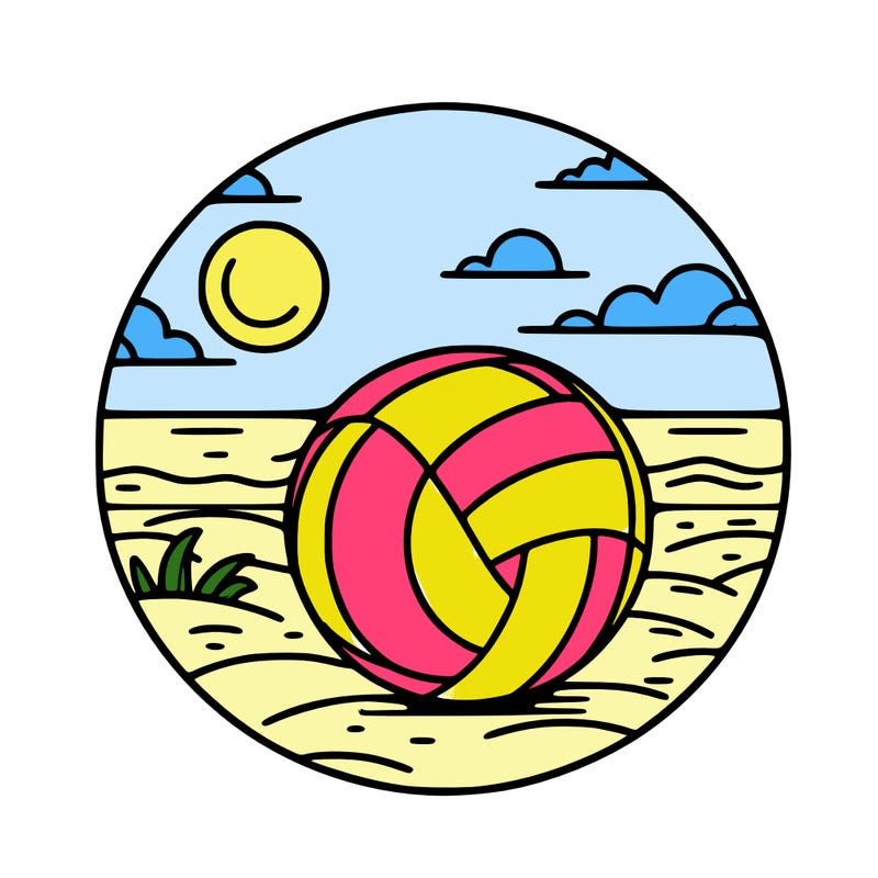 volleyball on a beach
