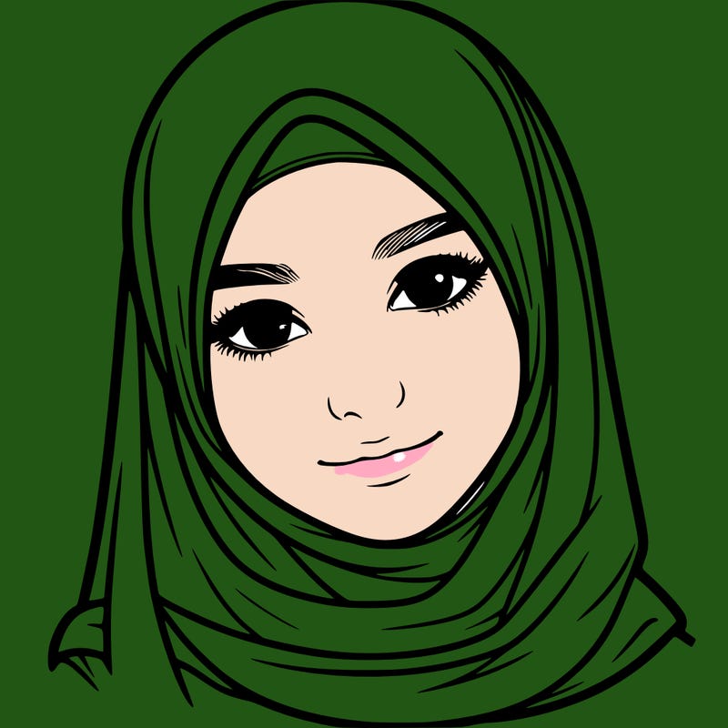 realistic girl with hijap