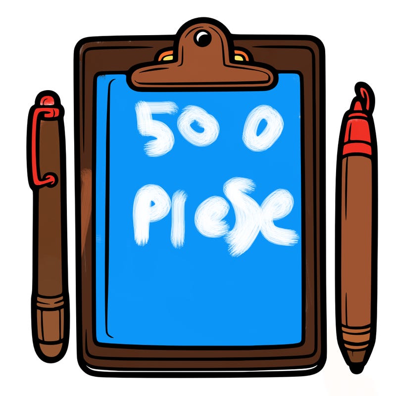 blank clip board with pen