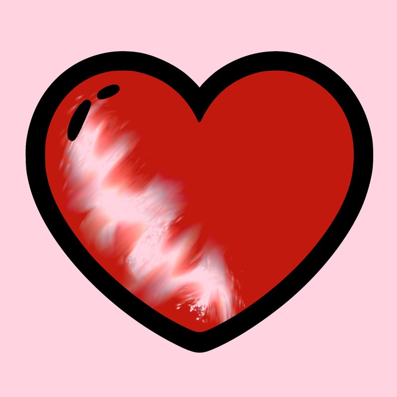 a blank heart