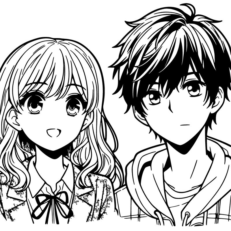 manga boy and girl