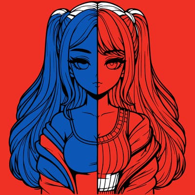 realistic girl split