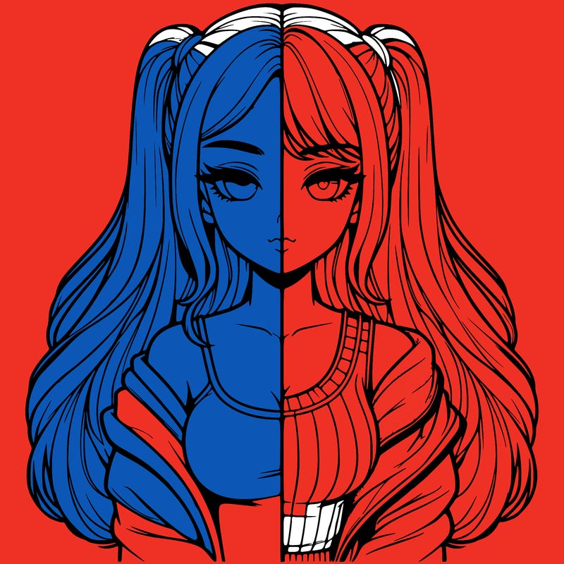 realistic girl split