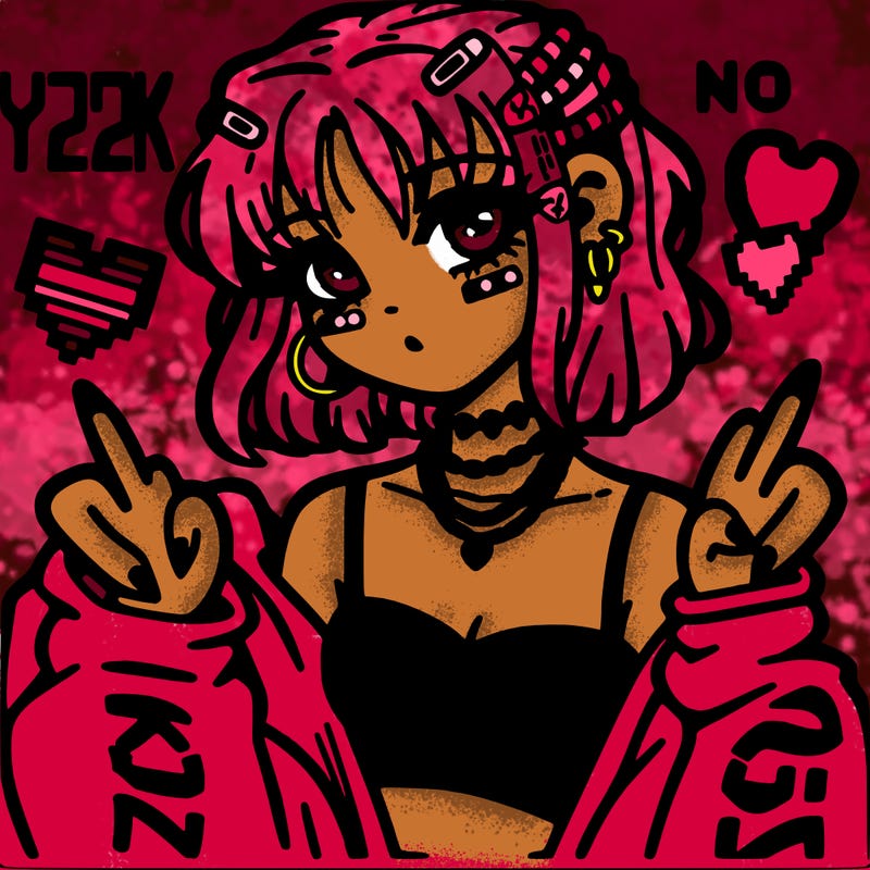 y2k grunge aesthetic girl