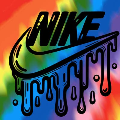 dripping nike logo