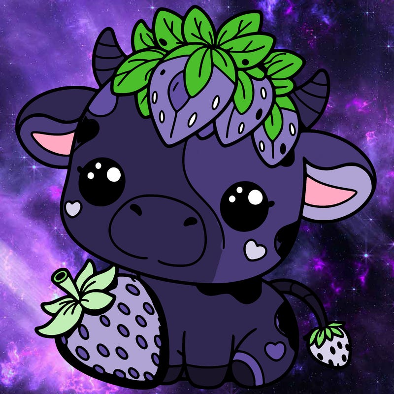 cute strawberry cow