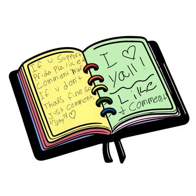 open note book blank