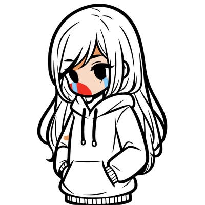 girl wearing hoodie