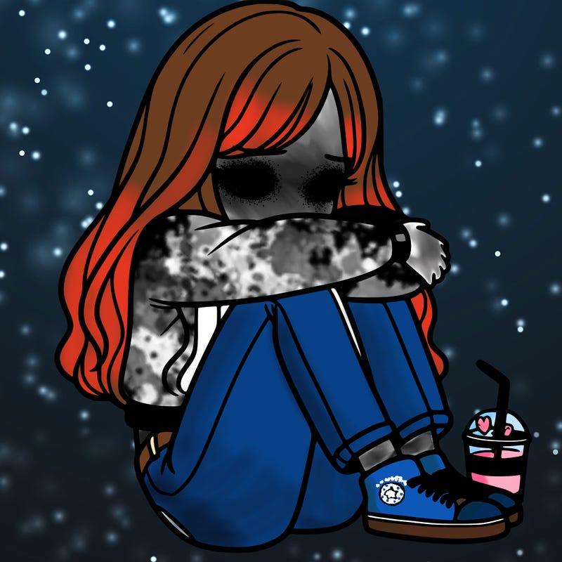 a girl  after a breakup