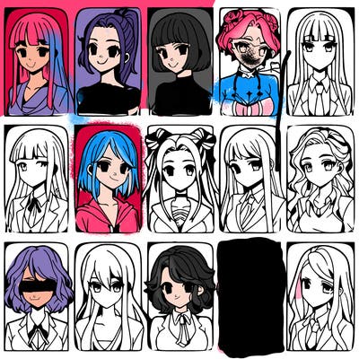 girls that look diffrent anime