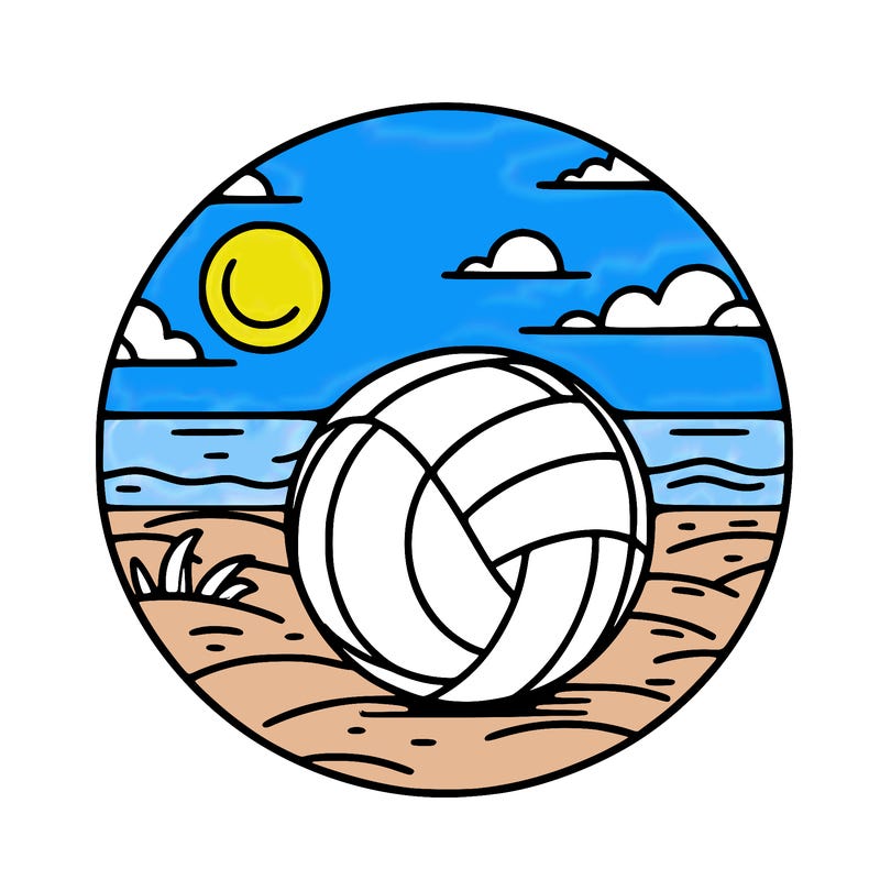 volleyball on a beach