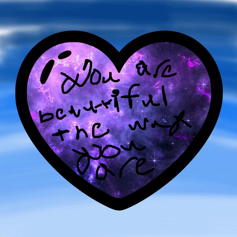 a blank heart