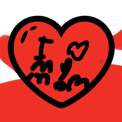 a blank heart