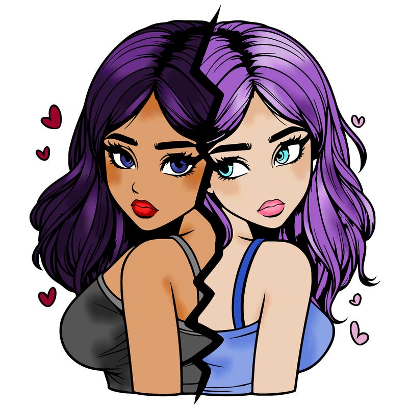 realistic girl split