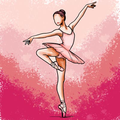 realistic person doing ballet