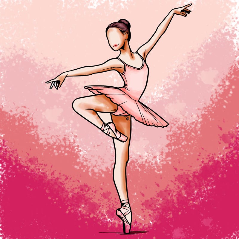 realistic person doing ballet