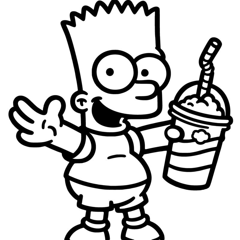 bart with a slushy