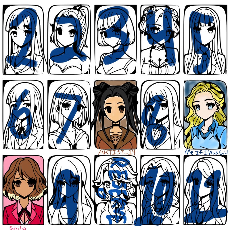 girls that look diffrent anime