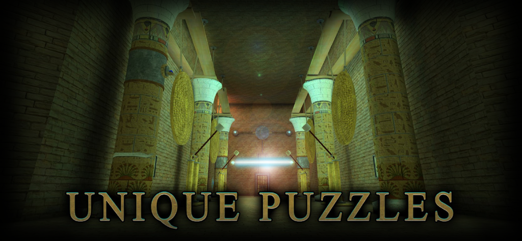 Legacy 3 - The Hidden Relic - Una vista interna 3D di un antico tempio con colonne decorate e gong dorati in Legacy 3 The Hidden Relic.