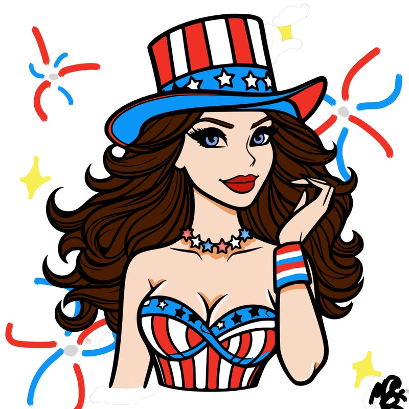 fourth of july woman