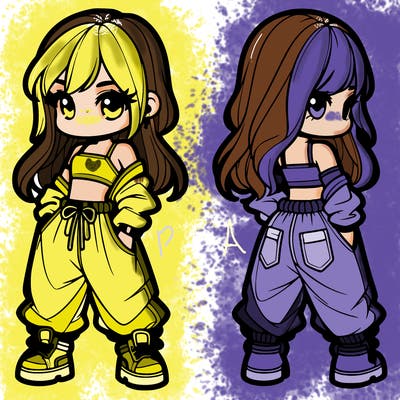 girl in crop top and baggy pants