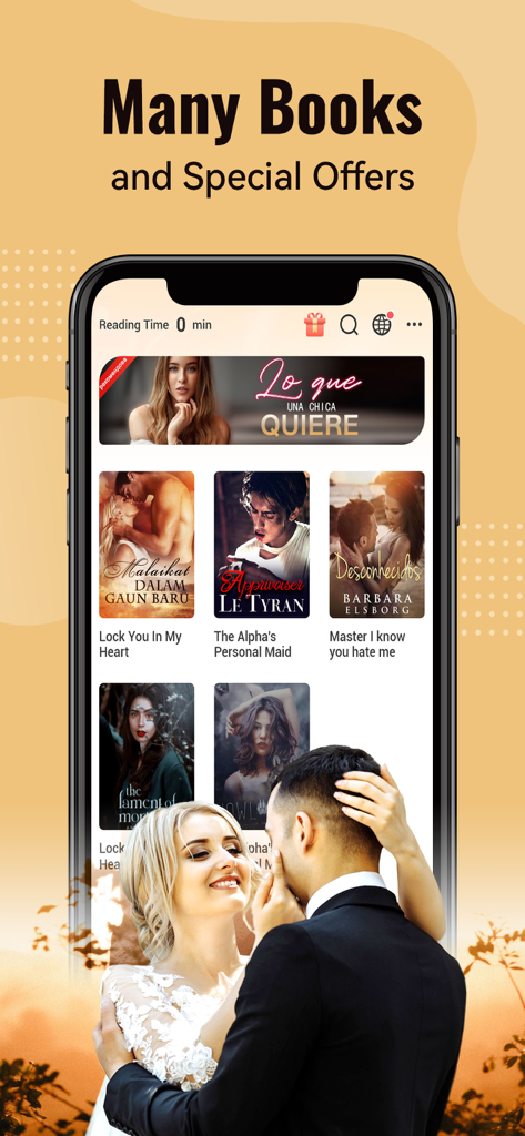 BestNovel mobile app showing a collection of romance and webnovel book covers