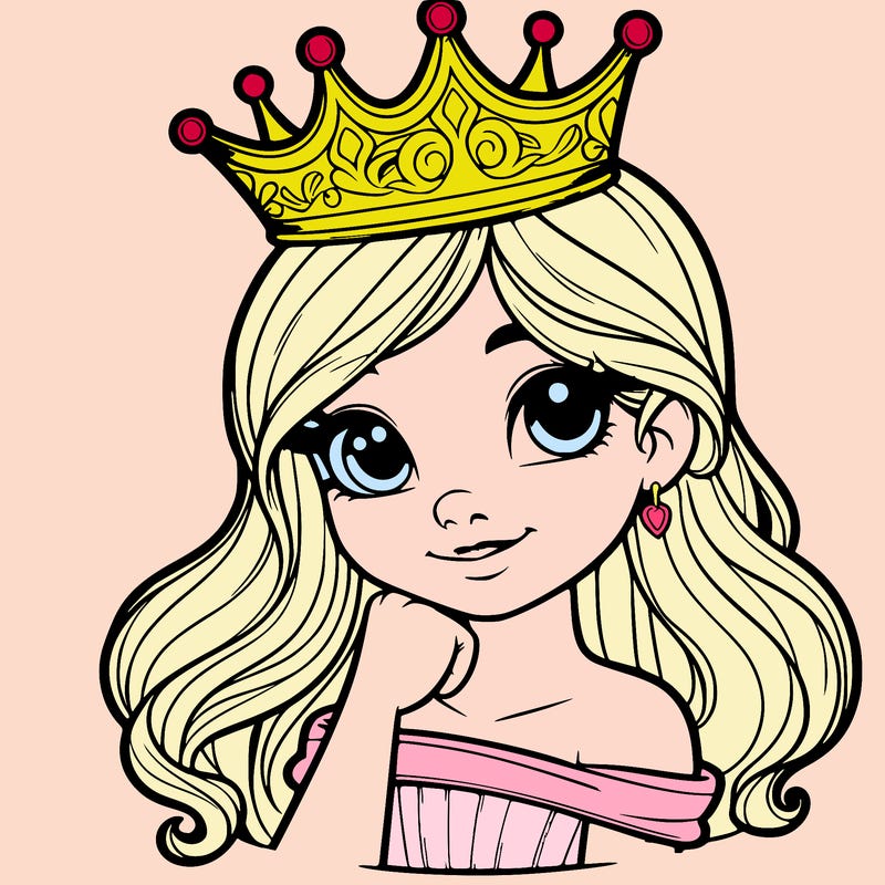 a realistic princess with a realistic crown