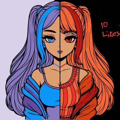 realistic girl split