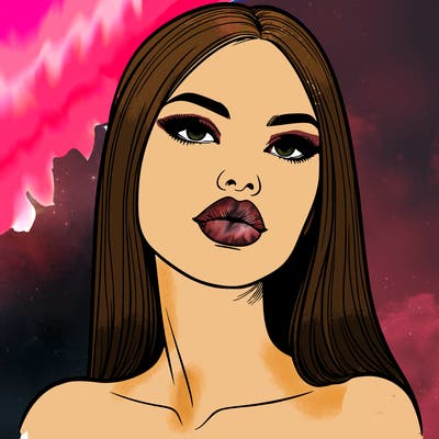 realistic woman with full lips