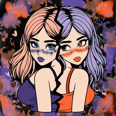 realistic girl split